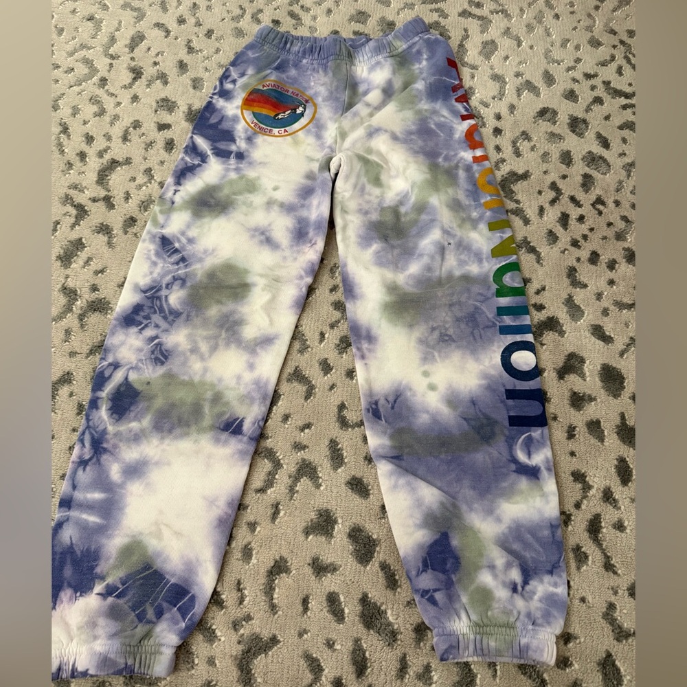 Aviator Nation Blue Green Tie Dye Venice Sweats